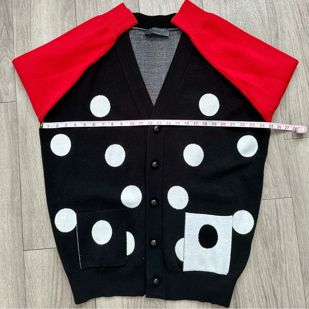 Exquise Polka Dot Patterned Knitwear Cardigan